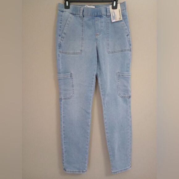 NWT NOBO Light Wash Cargo Cropped Pull On High Rise Jeggings Size Medium (8-10) - Picture 1 of 7